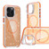 iPhone 14 Pro Max Two-color Glitter Powder Lens Holder Magsafe Phone Case - Orange