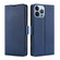 iPhone 14 Pro Max Ultra-thin Voltage Side Buckle Leather Phone Case - Blue