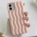iPhone 14 Pro Max Varnishing 3D Water Wave Texture Phone Case - Pink