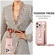 iPhone 14 Pro Max Vertical Card Bag Ring Holder Phone Case with Dual Lanyard - Rose Gold