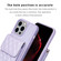 iPhone 14 Pro Max Vertical Wallet Rhombic Leather Phone Case - Purple