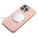 iPhone 14 Pro Max Wheat MagSafe Magnetic Straw Material + TPU Phone Case with Lanyard - Pink