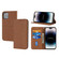 iPhone 14 Pro Max Woven Texture Leather Case - Brown