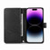 iPhone 14 Pro Max Wristband Card Slot Leather Phone Case - Black