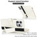 iPhone 14 Pro Max Wristband Holder Zipper Purse RFID Leather Phone Case - White