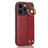 iPhone 14 Pro Max Wristband Leather Back Phone Case - Red
