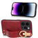 iPhone 14 Pro Max Wristband Leather Back Phone Case - Red