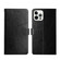 iPhone 14 Pro Max Y Stitching Horizontal Flip Leather Phone Case - Black