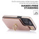 iPhone 14 Pro Max YM005 Skin Feel Card Bag Phone Case with Long Lanyard - Rose Gold