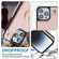 iPhone 14 Pro Max YM005 Skin Feel Card Bag Phone Case with Long Lanyard - Rose Gold