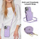 iPhone 14 Pro Max YM015 Crossbody Rhombic Card Bag RFID Phone Case - Light Purple