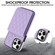 iPhone 14 Pro Max YM015 Crossbody Rhombic Card Bag RFID Phone Case - Light Purple