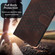 iPhone 14 Pro Max YX0060 Elephant Head Embossed Phone Leather Case with Lanyard - Coffee