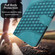 iPhone 14 Pro Max YX0060 Elephant Head Embossed Phone Leather Case with Lanyard - Light Blue