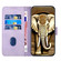 iPhone 14 Pro Max YX0060 Elephant Head Embossed Phone Leather Case with Lanyard - Light Purple