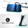 iPhone 14 Pro Max YX0070 Carbon Fiber Buckle Leather Phone Case with Lanyard - Light Blue