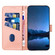 iPhone 14 Pro Max YX0070 Carbon Fiber Buckle Leather Phone Case with Lanyard - Pink