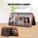 iPhone 14 Pro Max Zipper Card Bag Back Cover Phone Case - Brown