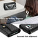 iPhone 14 Pro Max Zipper Multi-Card Wallet Rhombic Leather Phone Case - Black