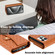iPhone 14 Pro Max Zipper Multi-Card Wallet Rhombic Leather Phone Case - Brown