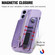 iPhone 14 Pro Max Zipper Wallet Leather Back Shockproof Phone Case - Purple