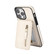 iPhone 14 Pro Max Zipper Wallet Split MagSafe Leather Back Phone Case - White