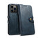 Suteni Calf Texture Buckle Wallet Leather Phone Case iPhone 14 Pro Max - Blue