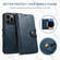 Suteni Calf Texture Buckle Wallet Leather Phone Case iPhone 14 Pro Max - Blue