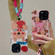 iPhone 14 Pro 2 in 1 Wristband Phone Case - Bow Tie Dog