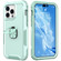 iPhone 14 Pro 3 in 1 Ring Holder Phone Case - Mint Green