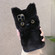 iPhone 14 Pro 3D Cute Cat Plush Full Coverage Phone Case - Black