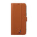 iPhone 14 Pro ABEEL Delicate Texture Splicing RFID Leather Phone Case - Brown