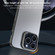 iPhone 14 Pro Aluminum Alloy Lens Holder Frosted Skin-feel Phone Case - Grey