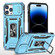 iPhone 14 Pro Armor PC + TPU Camera Shield Phone Case - Light Blue