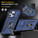 iPhone 14 Pro Armor PC + TPU Camera Shield Phone Case - Navy Blue