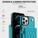 iPhone 14 Pro AwQuer Crossbody Zipper Wallet Rhombic Leather Back Phone Case - Green