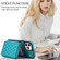 iPhone 14 Pro AwQuer Crossbody Zipper Wallet Rhombic Leather Back Phone Case - Green
