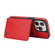 iPhone 14 Pro AwQuer Horizontal Flip Card Bag Holder Leather Phone Case - Red