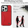 iPhone 14 Pro AwQuer Horizontal Flip Card Bag Holder Leather Phone Case - Red