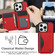 iPhone 14 Pro AwQuer Horizontal Flip Card Bag Holder Leather Phone Case - Red