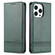 iPhone 14 Pro AZNS Magnetic Calf Texture Flip Leather Phone Case - Dark Green