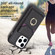 iPhone 14 Pro BF29 Organ Card Bag Ring Holder Phone Case - Black