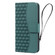 iPhone 14 Pro Business Diamond Buckle Leather Phone Case with Lanyard - Green