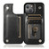 iPhone 14 Pro Butterflies Flowers Double Buckle Case - Black