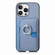 iPhone 14 Pro Carbon Fiber Ring Side Insert Card Bag MagSafe Phone Case - Blue