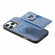 iPhone 14 Pro Carbon Fiber Ring Side Insert Card Bag MagSafe Phone Case - Blue
