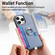 iPhone 14 Pro Carbon Fiber Ring Side Insert Card Bag MagSafe Phone Case - Blue