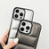 iPhone 14 Pro Carbon Fiber Texture Down Jacket Phone Case - Black