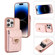 iPhone 14 Pro Card Slot Leather Phone Case - Pink
