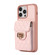 iPhone 14 Pro Card Slot Leather Phone Case - Pink